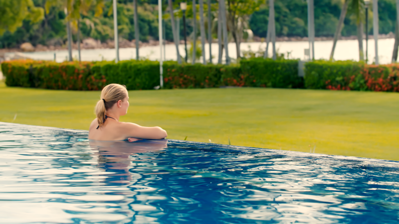 Take a dip in the Infinity Pool overlooking Mindil Beach