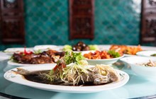 Whole Steamed NT Baramundi, Crispy Duck & Chili Prawns